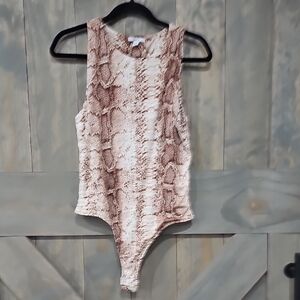 Snakeskin Print bodysuit